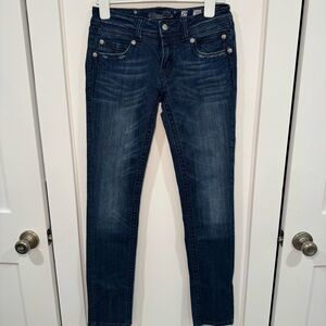 Miss Me Dark Blue Skinny Jeans | Low Rise | Size 29